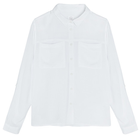 Риза с дълъг ръкав, цвят: Бял