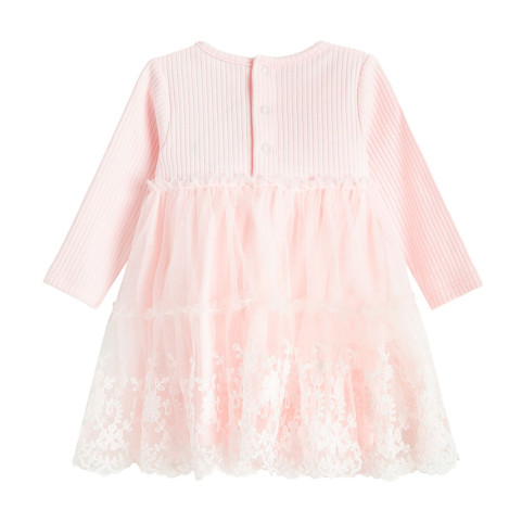 Рокля с дълъг ръкав, цвят: Розов