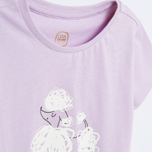 Тениска с къс ръкав, цвят: Виолетов