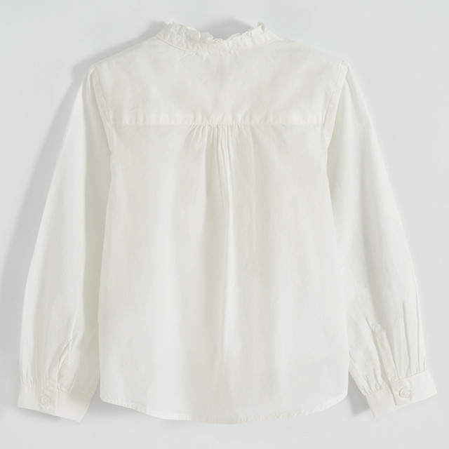 Риза с дълъг ръкав, цвят: Бял