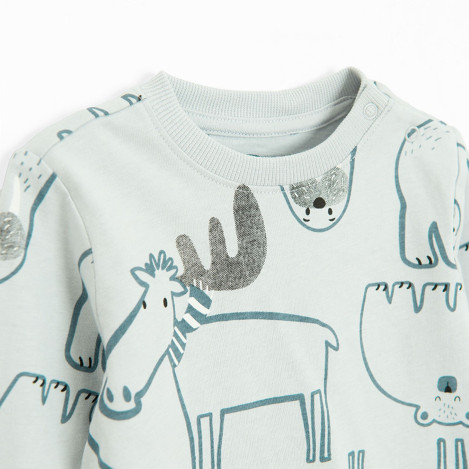 Тениска с дълъг ръкав, цвят: Сив