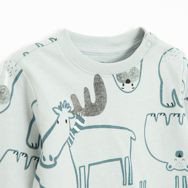 Тениска с дълъг ръкав, цвят: Сив