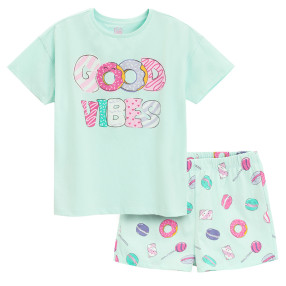 Пижама, цвят: Тюркоазен