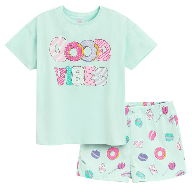 Пижама, цвят: Тюркоазен