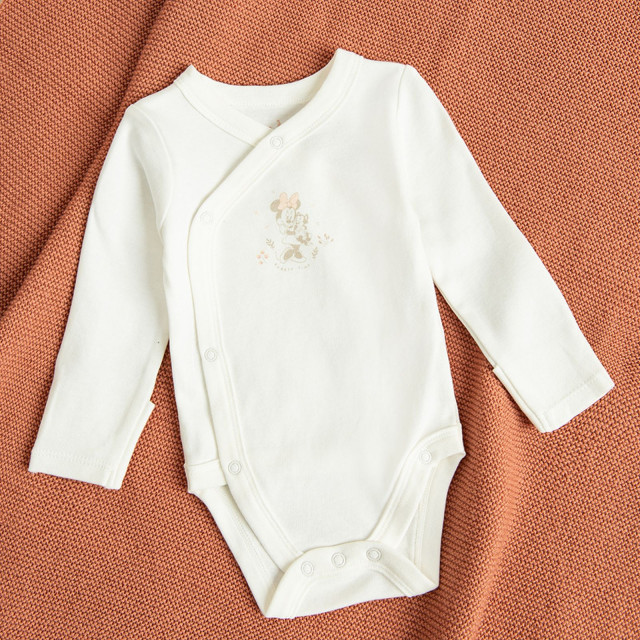 Боди с дълъг ръкав 2бр. MINNIE MOUSE, цвят: Бял