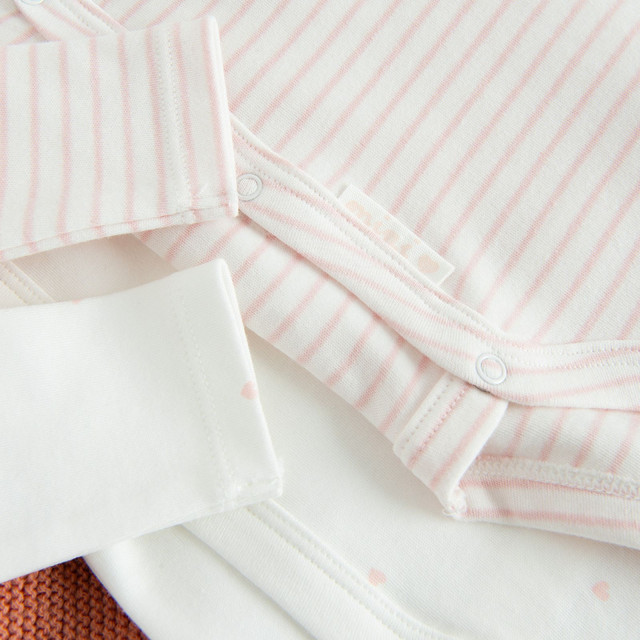 Боди с дълъг ръкав 2бр., цвят: Бял