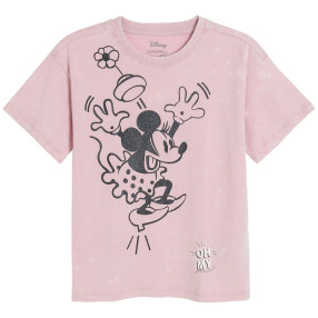Тениска с къс ръкав MINNIE MOUSE, цвят: Розов