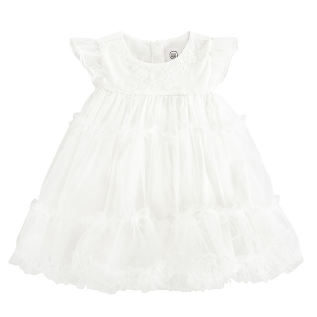 Рокля с къс ръкав, цвят: Бял