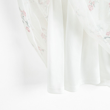 Рокля с къс ръкав, цвят: Бял