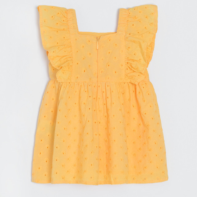 Рокля с къс ръкав, цвят: Жълт