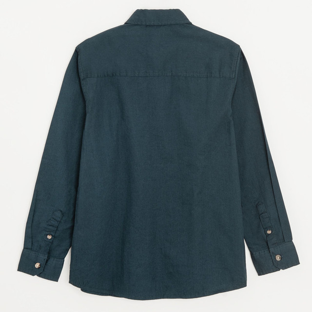 Риза с дълъг ръкав, цвят: Морско син