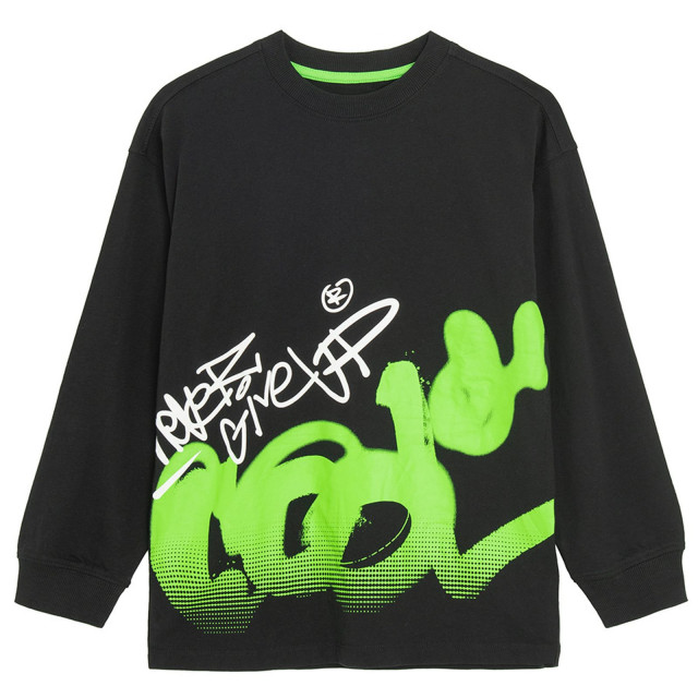 Тениска с дълъг ръкав, цвят: Черен