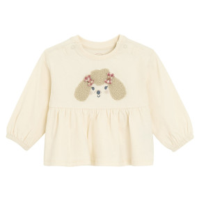 Блуза с дълъг ръкав, цвят: Бежов