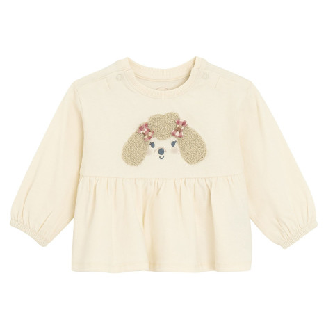 Блуза с дълъг ръкав, цвят: Бежов