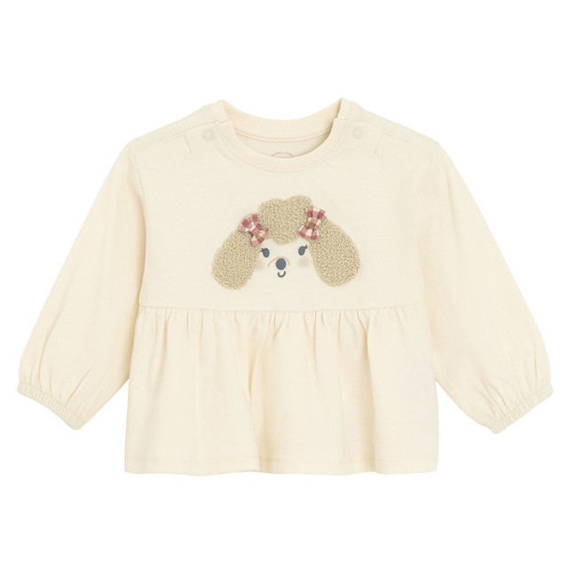 Блуза с дълъг ръкав, цвят: Бежов