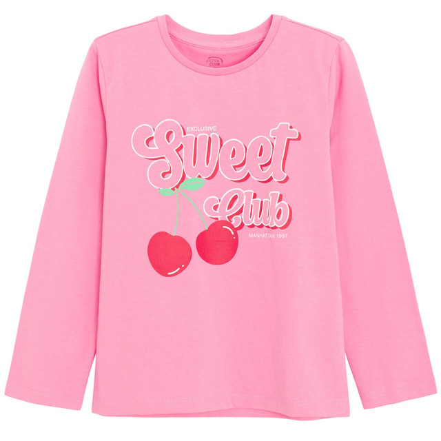 Тениска с дълъг ръкав, цвят: Розов