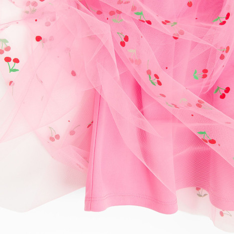 Рокля с къс ръкав, цвят: Розов