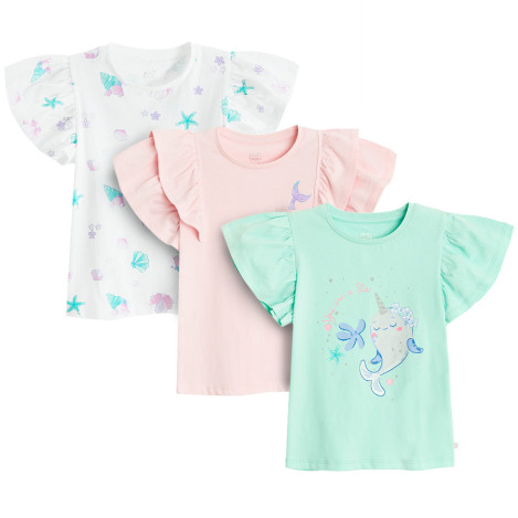 Блуза с къс ръкав 3бр., цвят: Микс