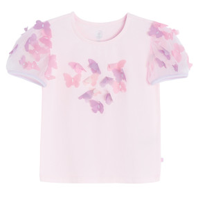 Тениска с къс ръкав, цвят: Розов