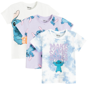 Тениска с къс ръкав 3бр. LILO & STITCH, цвят: Микс