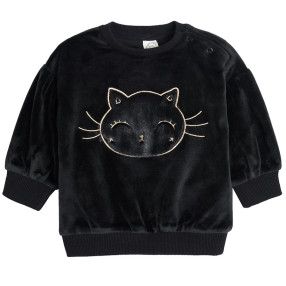 Блуза с дълъг ръкав, цвят: Черен