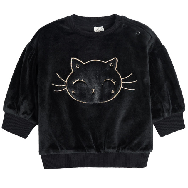 Блуза с дълъг ръкав, цвят: Черен