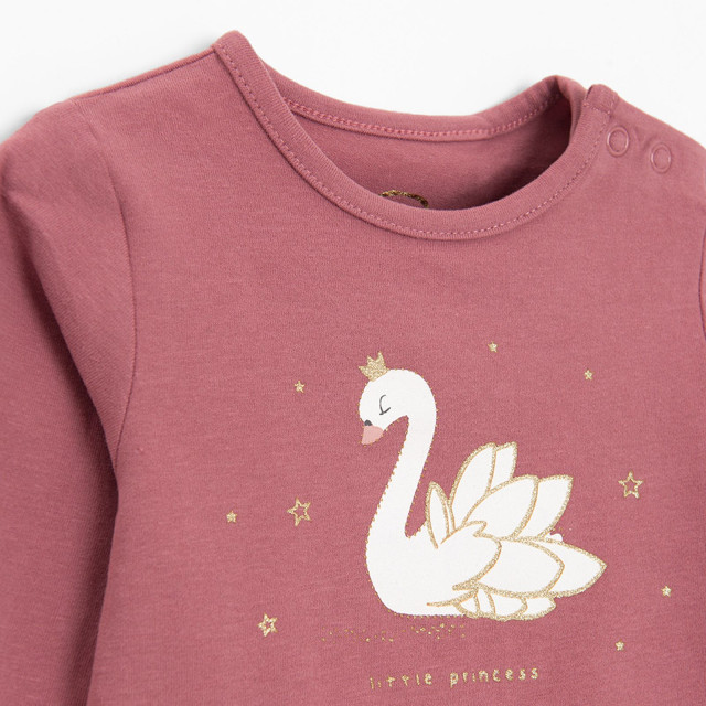 Боди с дълъг ръкав, цвят: Кафяв