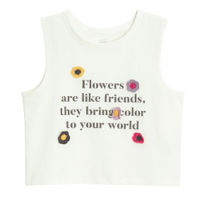 Тениска без ръкав, цвят: Бял