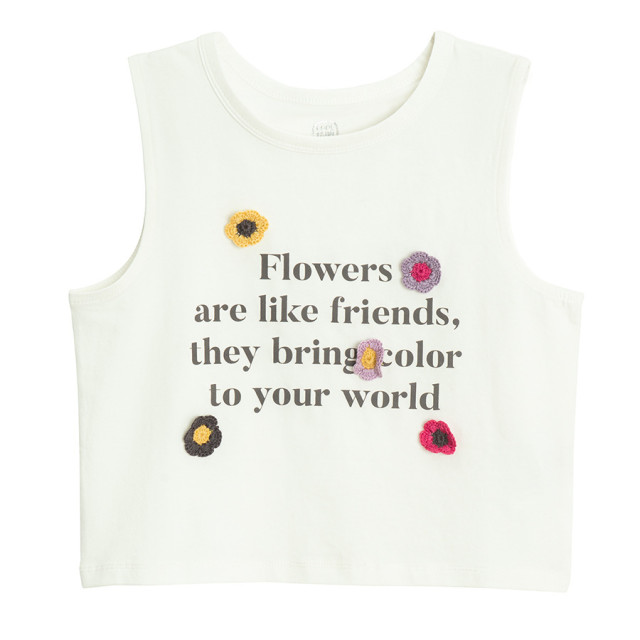 Тениска без ръкав, цвят: Бял