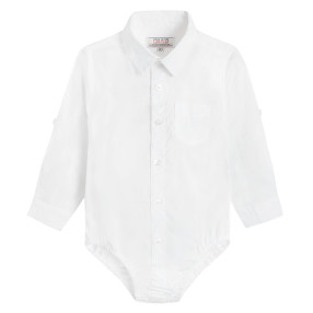 Боди с дълъг ръкав, цвят: Бял