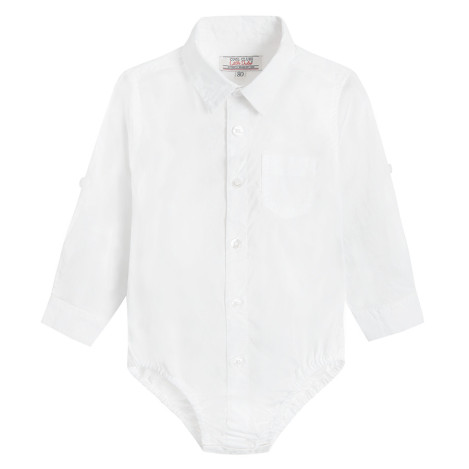 Боди с дълъг ръкав, цвят: Бял