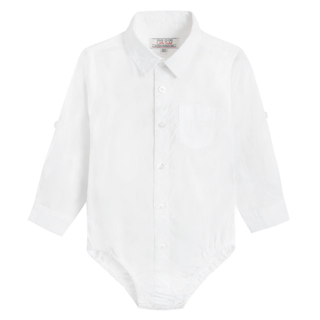 Боди с дълъг ръкав, цвят: Бял