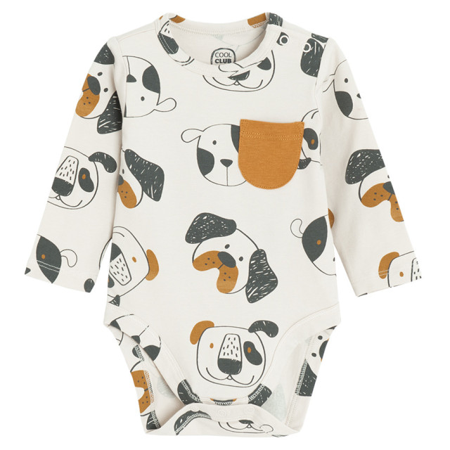 Боди с дълъг ръкав, цвят: Светло бежово