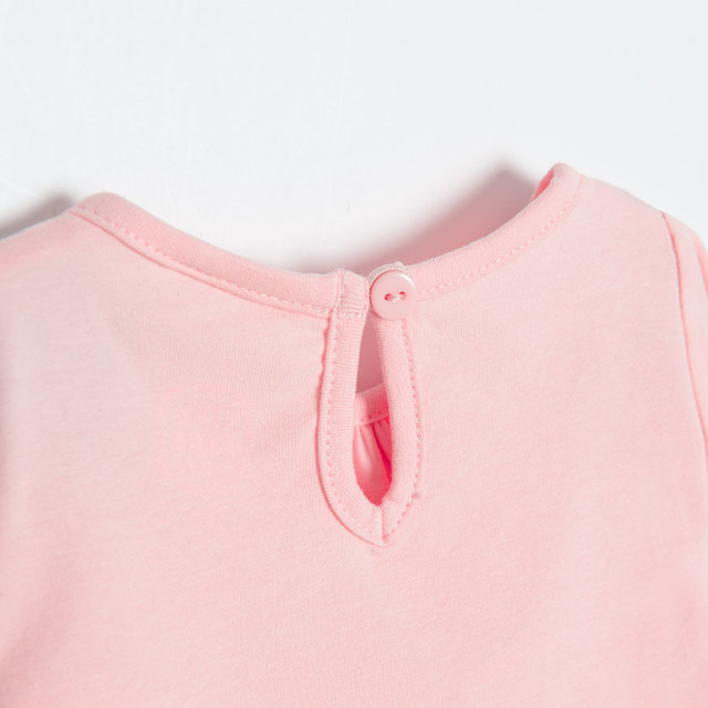 Боди с дълъг ръкав, цвят: Светло розов