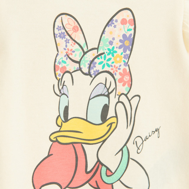 Блуза с дълъг ръкав DAISY DUCK, цвят: Кремав