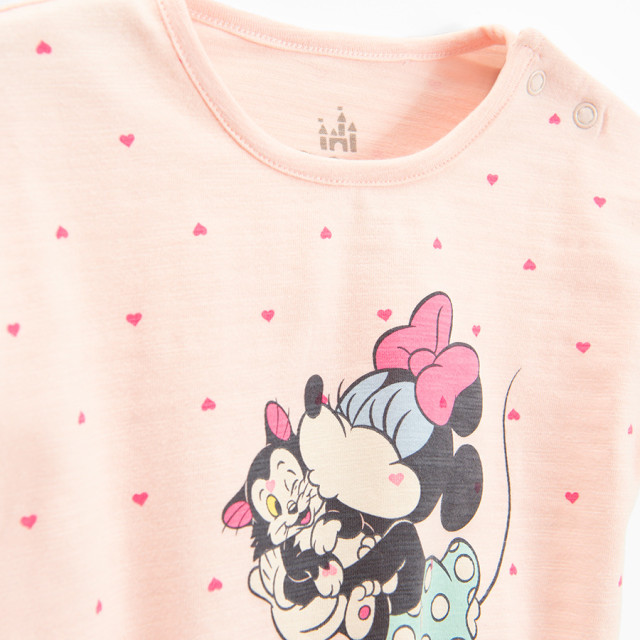 Боди с къс ръкав MINNIE MOUSE, цвят: Светло розов