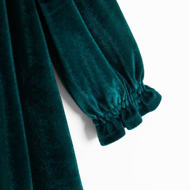 Рокля с дълъг ръкав, цвят: Зелен