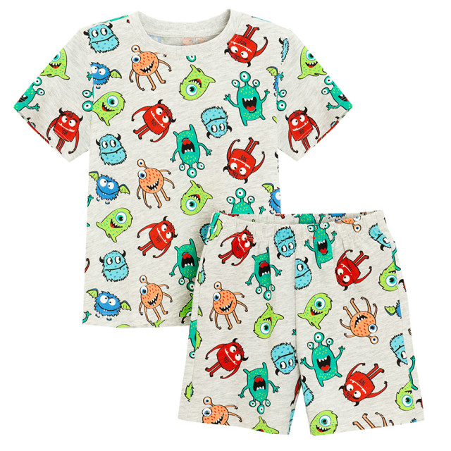 Пижама, цвят: Сив меланж