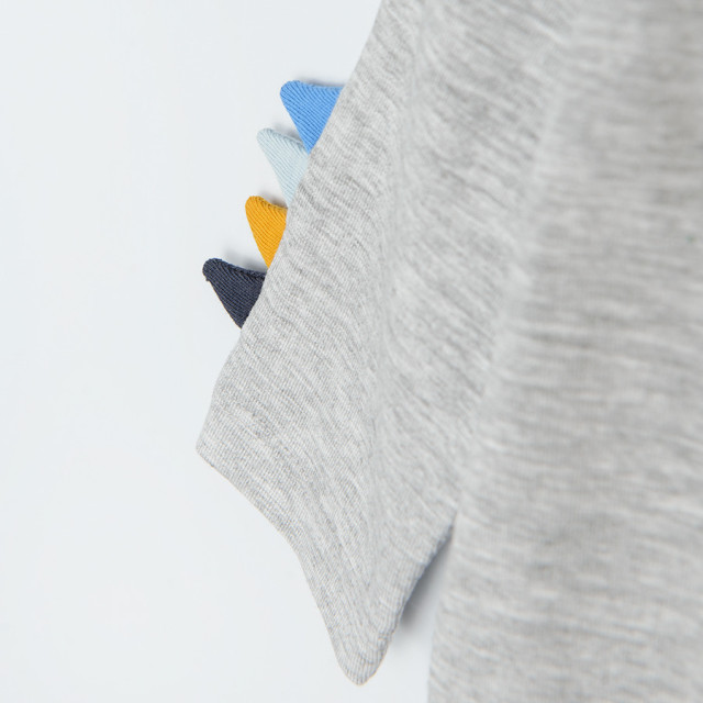 Боди с дълъг ръкав, цвят: Сив меланж