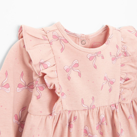 Рокля с дълъг ръкав, цвят: Кафяв