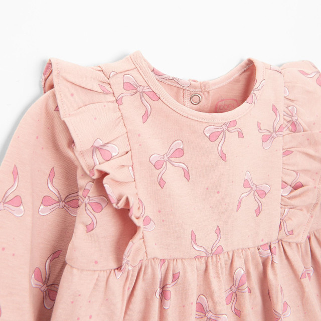 Рокля с дълъг ръкав, цвят: Кафяв