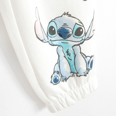 Спортен панталон LILO & STITCH, цвят: Бял