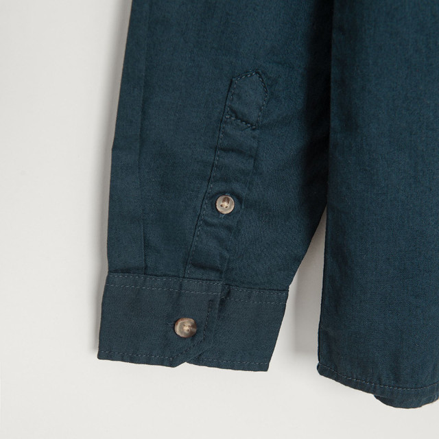 Риза с дълъг ръкав, цвят: Морско син