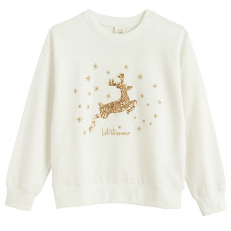 Блуза с дълъг ръкав, цвят: Мръсно бял