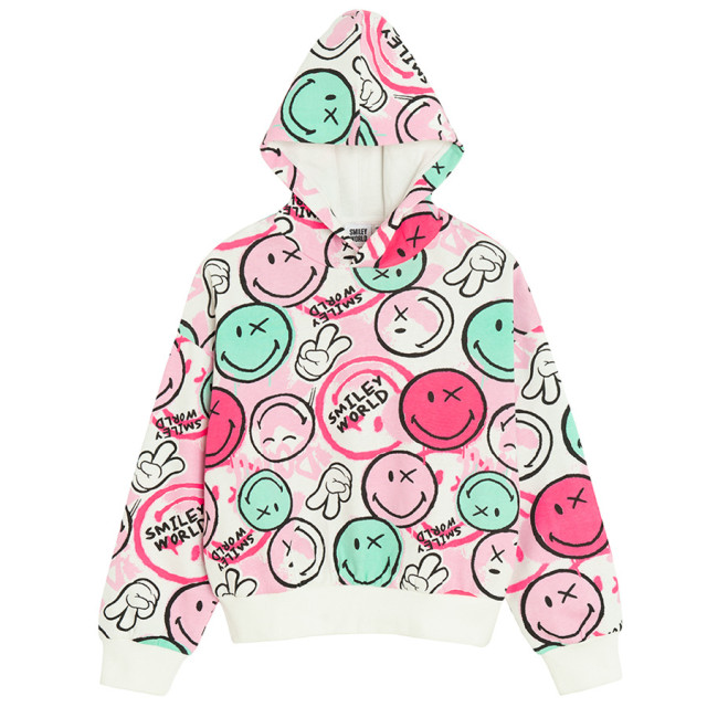 Суитчър SMILEY, цвят: Бял