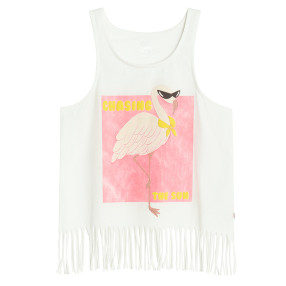 Блуза без ръкави, цвят: Бял