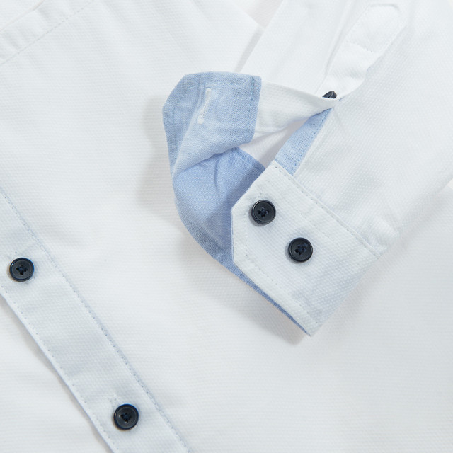 Риза с дълъг ръкав, цвят: Светло син