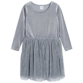 Рокля с дълъг ръкав, цвят: Сив