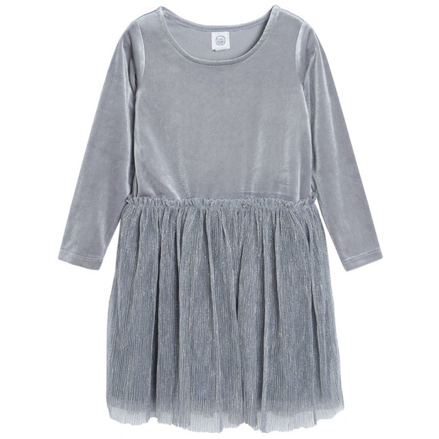 Рокля с дълъг ръкав, цвят: Сив