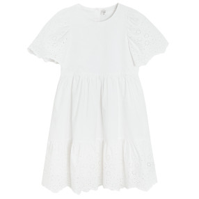 Рокля с къс ръкав, цвят: Бял